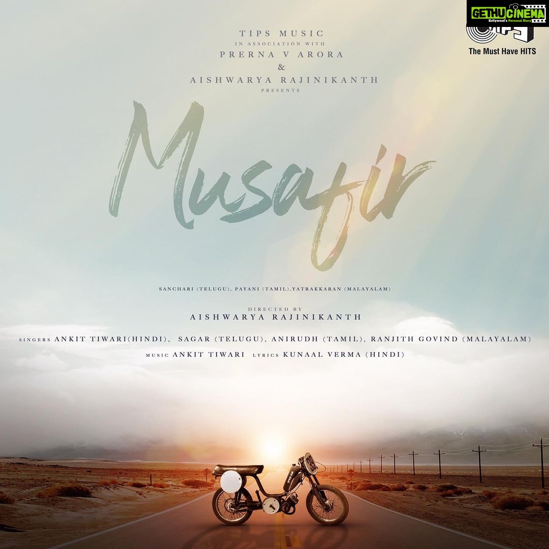 Shivin Narang Instagram - Anjaani raahon mein apne pyaar ko talaash ne aa raha hai #Musafir. Releasing only on @tips @youtubeindia channel. @Pprernaarora @kumartaurani @aishwaryarajini