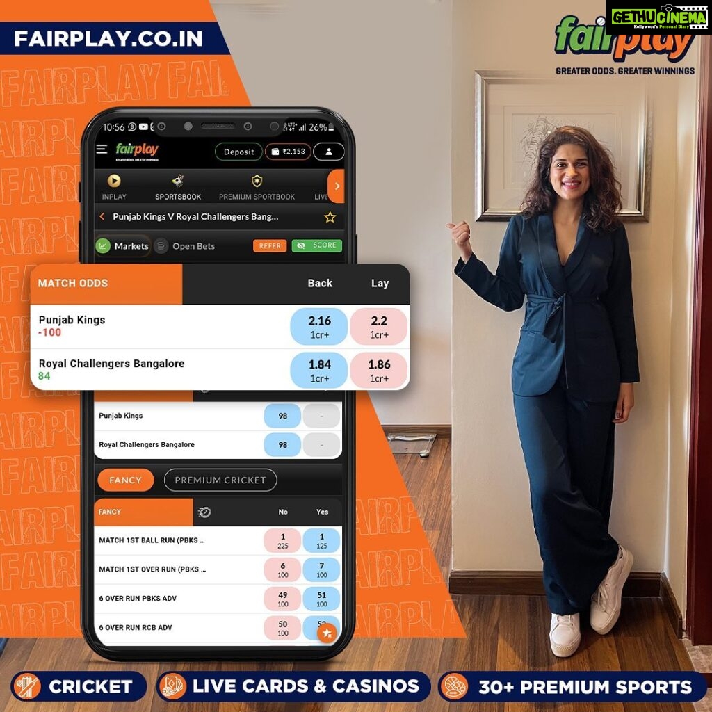 Shraddha Das Instagram - Use Affiliate Code SHRADDHA300 to get a 300% first and 50% second deposit bonus. Continue earning huge profits this IPL season only with FairPlay, India's best sports betting exchange. 🏆🏏Bet on every IPL match and get an exclusive 5% loss-back bonus. 💰🤑 Plus, enjoy free live streaming of every match (before TV). 📺👀 Don't miss out on the action and make smart bets with FairPlay. 😎 Instant Account Creation with a few clicks! 🤑300% 1st Deposit Bonus & 50% 2nd deposit bonus with FREE GOLD loyalty status - up to 9% Recharge/Redeposit Bonus lifelong! 💰5% lossback bonus on every IPL match. 😍 Best Loyalty Plan – Up to 10% Loyalty bonus. 🤝 15% referral bonus across FairPlay & Turnover Bonus as well! 👌 Best Odds in the market. Greater Odds = Greater Winnings! 🕒 24/7 Free Instant Withdrawals ⚡Fastest Settlements within 5mins Register today, win everyday 🏆 #IPL2023withFairPlay #IPL2023 #IPL #Cricket #T20 #T20cricket #FairPlay #Cricketbetting #Betting #Cricketlovers #Betandwin #IPL2023Live #IPL2023Season #IPL2023Matches #CricketBettingTips #CricketBetWinRepeat #BetOnCricket #Bettingtips #cricketlivebetting #cricketbettingonline #onlinecricketbetting