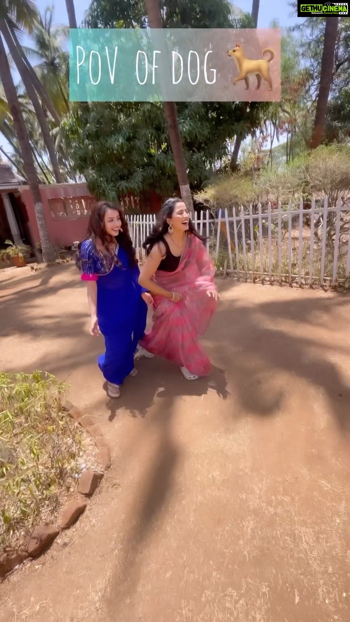 Shrenu Parikh Instagram - Hum yeh karte hai set pe 😜😂 #trendingnow #doglover #bts #shrenuparikh #bhaweekachaudhary #maitree #zeetv #friendship