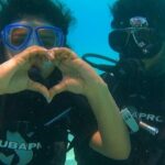 Shreya Anchan Instagram - I want to travel the world with you & i want to spend forever making memories of us ❤ @sidhu_sid_official 😘 @sonymusic_south #envaanathilvandha #liger #sidhushreya #maldivesdays #scubadiving