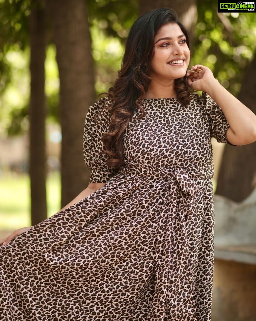 Shreya Anchan Instagram - Customised animal print dress from @fashion1atelier 💕 PC : @storiesbysidhu