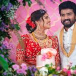 Shreya Anchan Instagram - You’re my hearts dancing partner & I could dance forever with you ❤️ @sidhu_sid_official ❤️ #receptionlook #ssthirumanam Photo credit : @ajay_shadowsphotography @shadowsphotographyy Decor : @weddingchakra Lehanga: @diadembridal Sidhus outfit : @ngrmeeran2627 Makeup : @lakshmiajay_makeupartistry Hair stylist : @mani_stylist_ Jewels : @new_ideas_fashions Mehendi: @aravinth_mehendi_makeup @aurora_mehandi_studio Saree draper : @sareedrapist Flowers: @reesribridalflowers