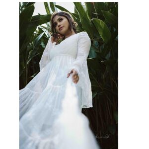 Shritha Sivadas Instagram - ‘Do you believe in fairy tales? 🧚🏻‍♀️🧚🏻‍♀️🧚🏻‍♀️. Click by @pournami_mukesh_photography  Styling by @divyaaunnikrishnan  MUAH.  @alagne_signature  Outfit @minka_by_naufiahabeeb  Location: @crowneplazakochi