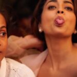 Shriya Saran Instagram - This was a hard song to shoot . Radha was very young . Must be 8 months . She had mumps .I was nervous . We shot this song in goa . My make up was melting , hair going crazy . It was super hot . And I had my periods . @sharmanjoshi is very easy to laugh with . Being romantic , next level acting . We did it well . Very well , I’m proud of our acting skills . @sharmanjoshi is a fab Co star . Thank you for being peaceful when I was loosing my cool ! Thank you @adzmurray for this song An Ilaiyaraaja’s Musical Magic 🎶 #Musicschoolmovie hitting theatres on 12th May @shriya_saran1109 @sharmanjoshi #ilaiyaraaja @shreyaghoshal @javedali4u @yaminifilms @srivenkateswaracreations @dilraju.producer @pvrpictures #paparaobiyyala #musicschoolmovie @adityamusicindia @adityamusictamil @adityamusicteluguofficial @adityamovies @pavijaypoet @drsagargeetkar @raman_raghuvanshi_official @deohanskiran @raagareddy @kmrajeev.nair @amrit.pritam_official @deba_chang @yaminibiyyala @vrsiddareddy @akshaybalsaraf @wallsandtrends @anilandbhanu @vamsikaka @sunnybakshiinmumbai @sanchitatrivedi @idhyahmedia #ilaiyaraaja75 #ilaiyaraajamusic #shreyagoshal #shreyagoshalsongs #javedali #javedalisongs #musicschoolmovietelugu #musicschoolmoviehindi #musicschoolmovietamil