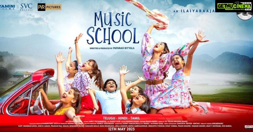 Shriya Saran Instagram - Welcome to a musical tale where music sheds the pressure of studies and discovers rhythm in life. A school that will teach how to sway to the beats of our own individuality. Coming on 12 th May in cinemas to tune with captivating compositions by the maestro, Ilaiyaraaja. @musicschoolmovie @yaminifilms @paparaobiyyala @srivenkateswaracreations @dilraju.producer  @pvrpictures @adityamusicindia @adityamusictamil @adityamusicteluguofficial @sharmanjoshi @shriya_saran1109  @singer_shaan @joinprakashraj @ozu.barua @gracy.goswami @yaminibiyyala @deohanskiran @chinnilaljayaprakash  @raagareddy @kmrajeev.nair @amrit.pritam_official @deba_chang @vrsiddareddy @akshaybalsaraf