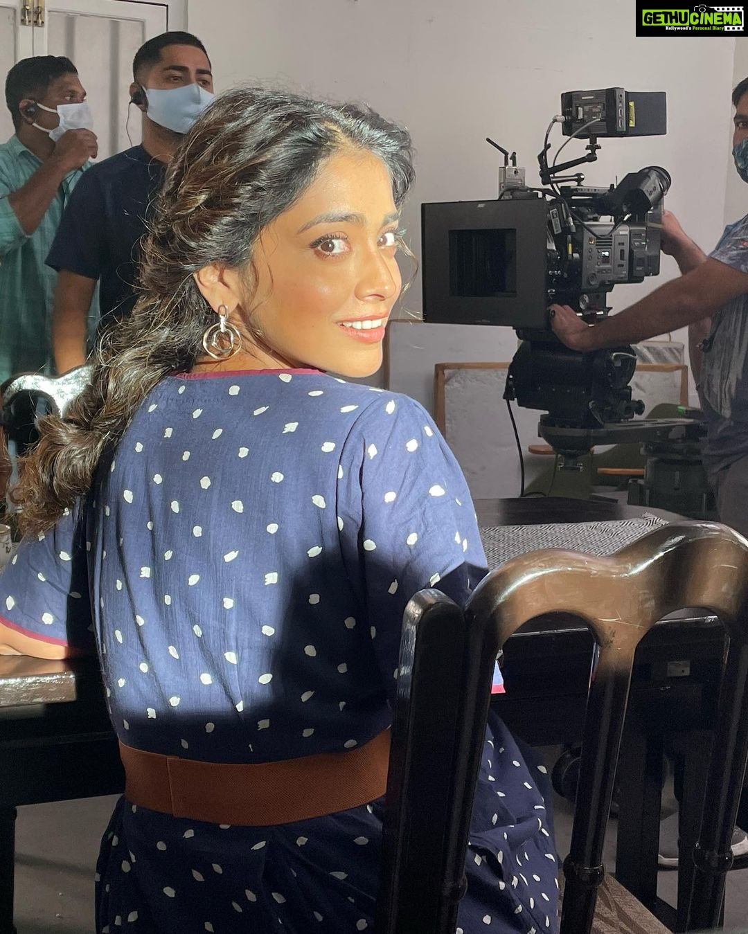 Shriya Saran Instagram - Throw back ! Remembering music school shoot days …. Releasing soon @paparaobiyyala @deohanskiran @yaminifilms
