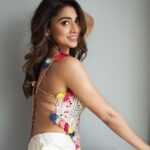 Shriya Saran Instagram - I absolutely love Thai top by @payalsinghal @kabzaamovieofficial promotions Make up @makeupbymahendra7 Hair @priyanka_sherkar1 Shot by @venurasuri