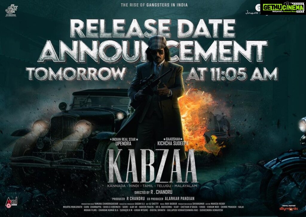 Shriya Saran Instagram - Wait is over #Kabzaa next big thing in the Indian cinemas Release date announcement on #Jan24th @nimmaupendra @kichchasudeepa @shriya_saran1109 @anandpandit @anandpanditmotionpictures @rchandrumovies @ravibasrur @kabzaamovieofficial #Upendra #KichchaSudeep #ShriyaSaran #Rchandru #Ravibasrur #Kabzaa