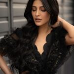 Shruti Haasan Instagram - 🖤 👁️ . . . Styled by @surbhishukla In @supriamunjalatelier Hair @nicola_noviello 📸 @stefdelavega Cannes Film Festival