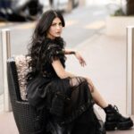 Shruti Haasan Instagram - 🖤 👁️ . . . Styled by @surbhishukla In @supriamunjalatelier Hair @nicola_noviello 📸 @stefdelavega Cannes Film Festival