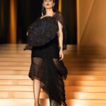 Shruti Haasan Instagram - Goth flower child … so happy to wear such a talented Indian designer @vaishalisstudio in this beautiful sustainable creation 💎🧿🖤 . . . Styled by @surbhishukla Hmu @alisamakeupbar @nicola_noviello 👠 @louboutinworld 💎 @swarovski 📸 @stefdelavega Co ordinated by @gantayyyy