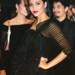 Shruti Haasan Instagram - Red carpet but always make it black ❤️🖤🧿 . . . . Styled by @surbhishukla In @vaishalisstudio 💎 @swarovski . . Hmu @nicola_noviello @alisamakeupbar 📸 @imagesdazur Cannes Film Festival
