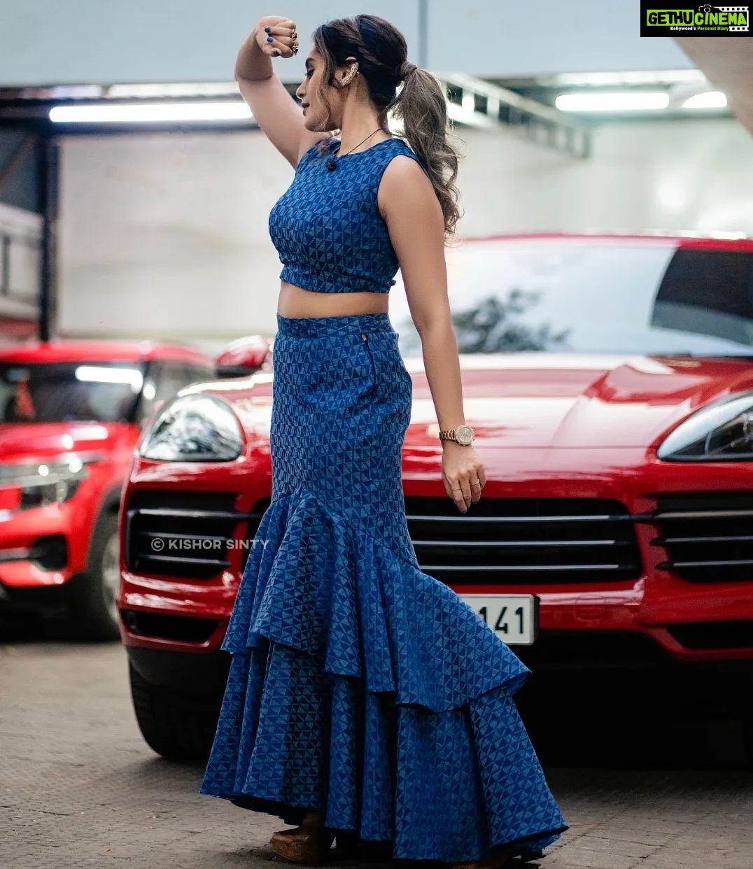 Shrutika Instagram - Costume @malarvikrambridalcouture Photography @sinty_boy Postwork @siva_retouch #blue #blues #hue #photooftheday #shoot #photography #photoshoot #porsche #car #red #lit #live #spreadpositivity #instagram #instagood #instapic #post #instapost #pic #pose #posesforpictures #love #thoughts #instalike