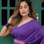 Shrutika Instagram - Photography @sinty_boy Costume @malarvikrambridalcouture Hairstyle @vama_moirangthem Makeup @artistrybyolivia Styling @shrutika_arjun Postwork @shot_by_panneer #purple #ethinicwear #mood #photoshoot #picture #shoot #pose #love #vibes #spreadpositivity #instagood #insta #instapicture #instalike #instagram