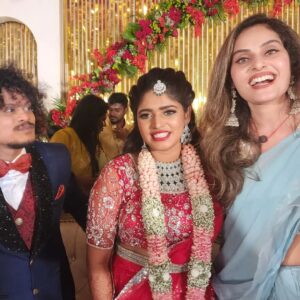 Shrutika Instagram - At the wedding reception of my most favourite and such a dear friend @vijaytvpugazh with the most lovely girl benzy🥰.so happy for both of them,may God bless them with lots of happiness and joy 😍😍😍

#friends #friendslikefamily #happypeople #wedding #reception #cwc #happiness #together #television #tamil #instagood #insta #instagram #picoftheday #instapicture