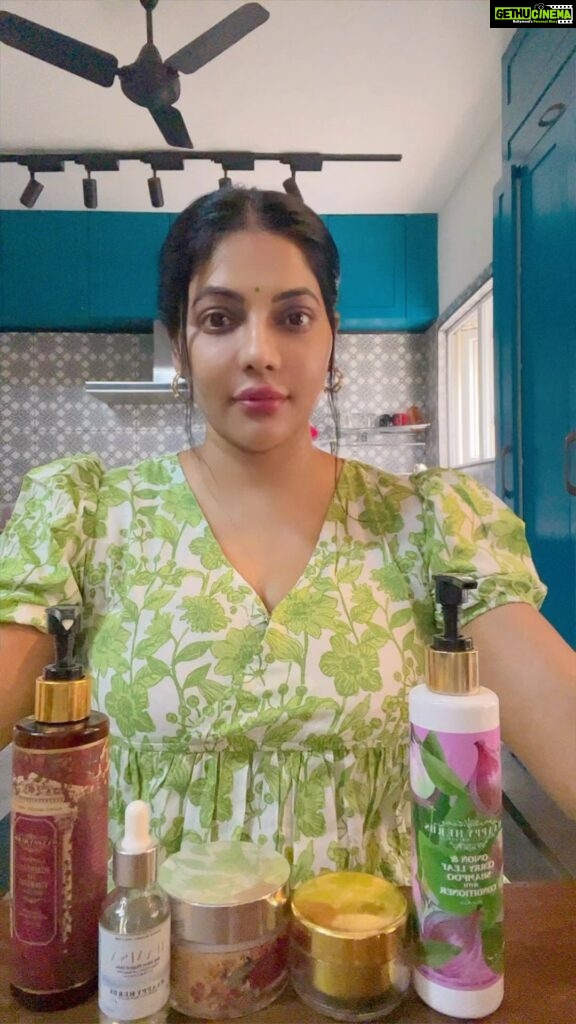 Shrutika Instagram - Hey guys I recently received some amazing products from @haappyherbs & I fell in love with em. Especially the moisturising butter cream for face, and the 24karat silver serum, glutathione cream and the haappy herb body lotion and shampoo conditioner. Thank you so much for these amazing products and wishing y’all a great success