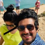 Shubhaavi Choksey Instagram - When I photobomb 🤣🤣 Sorry to this everytime @harshal_82 #sagres #portugal #vacation #2022