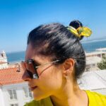 Shubhaavi Choksey Instagram - Happy wearing yellow …. Happy with the tan…. Happy with my frizzy hair… Happy with the weight I have put on 🤣 ( only a little happy ) #portugal #lisbon #2022 #vacation