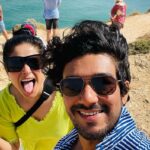 Shubhaavi Choksey Instagram - When I photobomb 🤣🤣 Sorry to this everytime @harshal_82 #sagres #portugal #vacation #2022