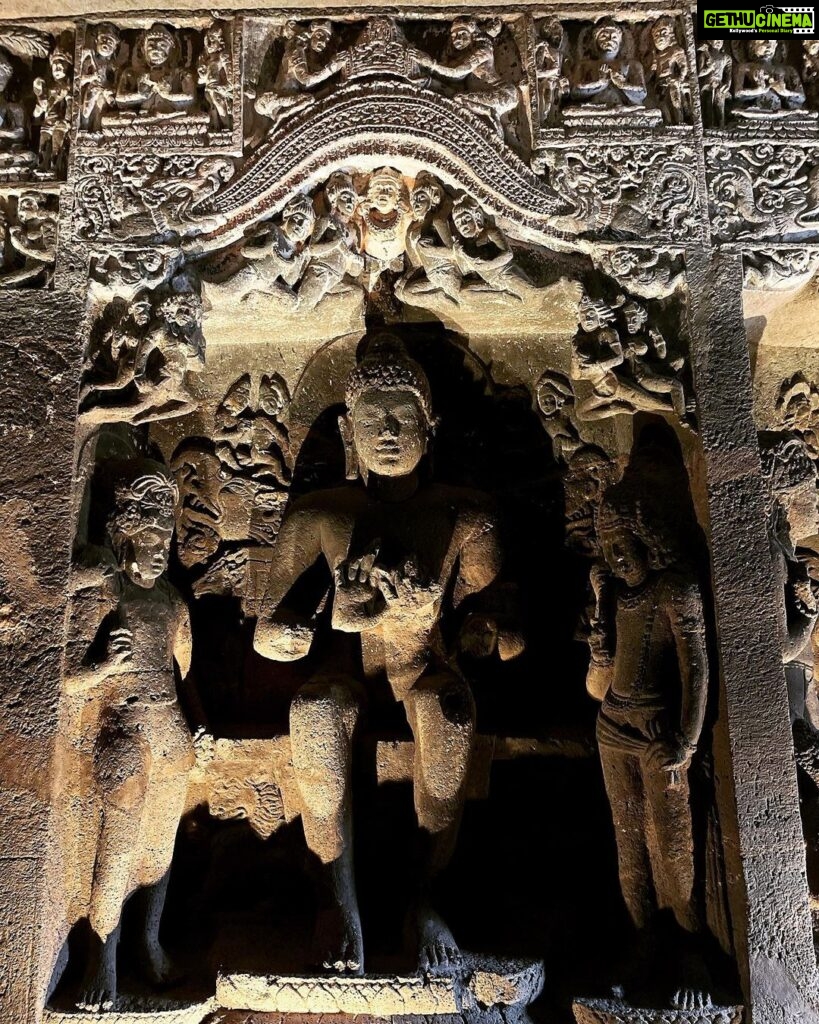 Shweta Basu Prasad Instagram - Ajanta caves • Jan’23 . . . #ajantacaves #art #architecture #sculpture #sculpting #carving #caves #india Ajanta Caves