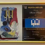 Shweta Basu Prasad Instagram - In 2005 #mfhussain sahab was very moved by our film Iqbal, and made a series of paintings which were auctioned and the proceeds of the sale were donated for the underprivileged. . Although through my character in the film, it gives me great joy to be part of Hussain sahab’s paintings :) . Happy birthday M F Hussain sahab . The copy of his painting, for Iqbal, on my ‘50 successful days in theatre’ certificate. . @shreyastalpade27 @subhashghai1 @rahul77 @meghnaghaipuri_official @nageshkukunoor @sudeepchatterjee.isc @naseeruddin49 . #iqbalfilm #mfhussain