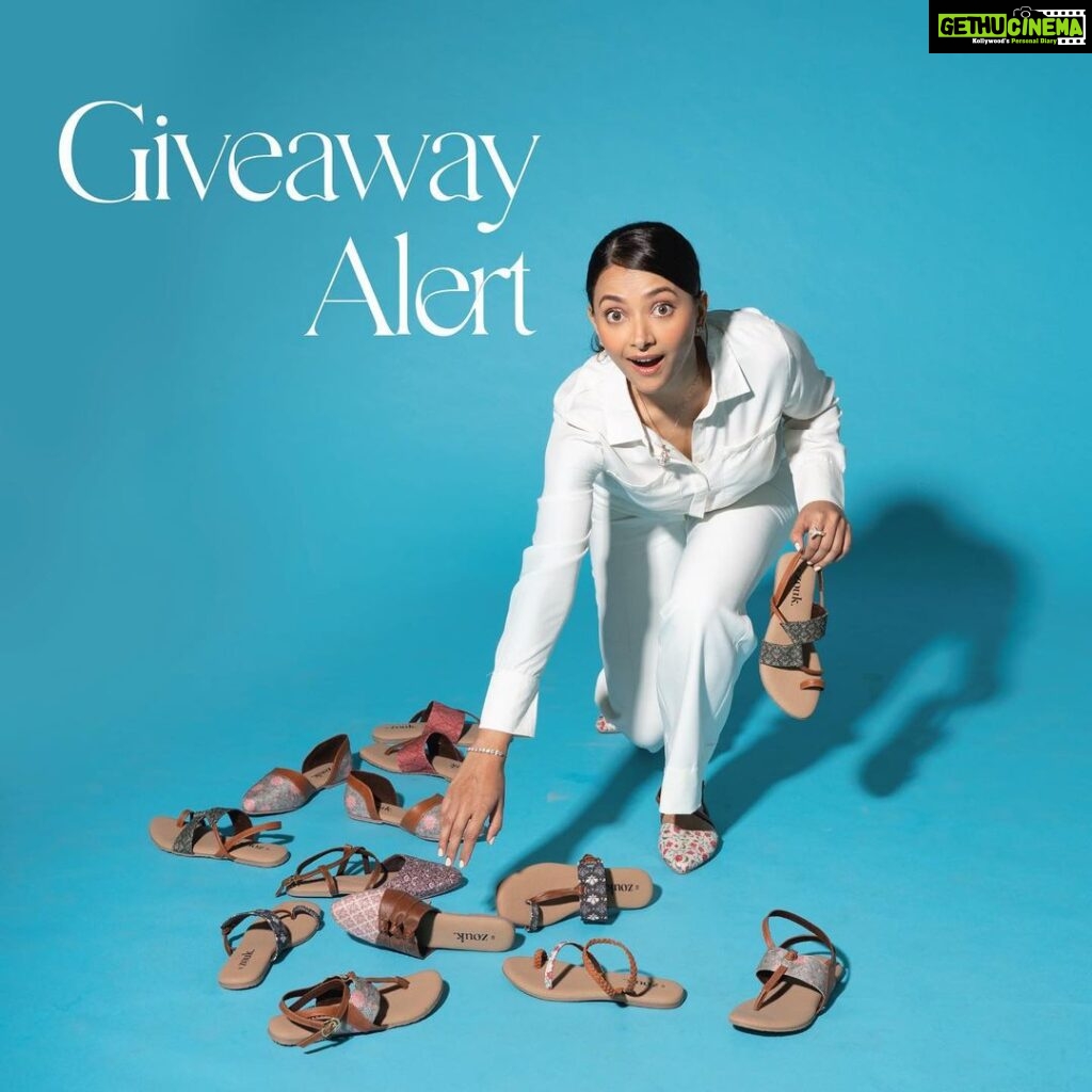 Shweta Basu Prasad Instagram - #GiveawayAlert Amp up your everyday style with Zouk's newly launched footwear collection as I host a super special giveaway in collaboration with @zoukonline. Zouk’s authentically handcrafted, 100% vegan products are the ideal fit for you. They take the style and comfort quotient up a notch by putting equal effort and dedication into each product. This season, win a pair of beautifully handcrafted Zouk Footwear! Contest details are mentioned below: 1. Follow @shwetabasuprasad and @zoukonline 2. Repost this photo on your story and tag both @shwetabasuprasad and @zoukonline 3. Comment down below describing Zouk Footwear in one word and get 3 friends to follow us 4. Follow steps 1,2 & 3 will make sure that you’re considered for the giveaway. 🎁Winners will get a pair of Beautifully Handcrafted Zouk Footwear! Giveaway ends on 28th February, 2023 Winners will be annouced on 1st March, 2023 Number of Winners- 2 *Contest only for Indians* #Zouk #ZoukOnline #GiveawayAlert #contestalert #giveaway #giveawayindia #proudlyindian #crueltyfree #zoukonline #explore #fashion #competition #win #winnow #gift #contestindia #giveaways #giveawaytime #festival #healthandbeauty #Giveawayalert #india