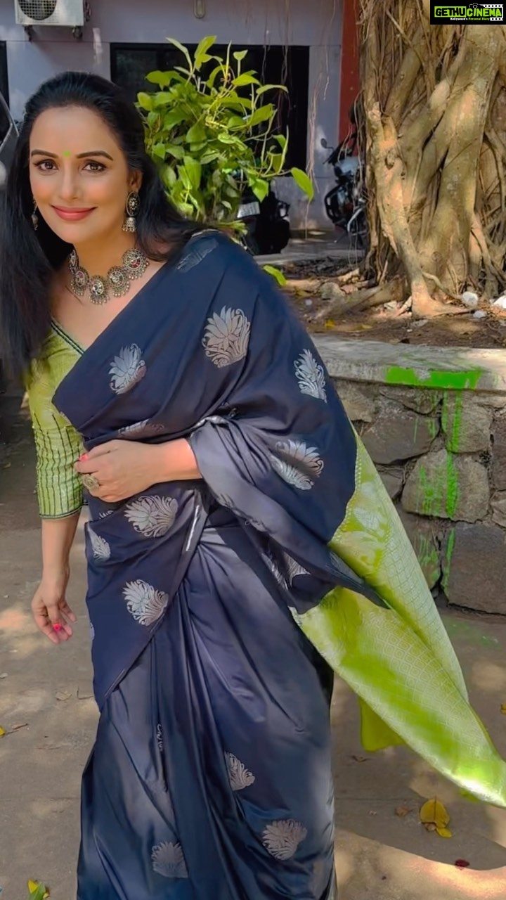 Shweta Menon Instagram - Happy Vishu everyone 🌸 Stylist : @tharunya_vk Make up: @avinash_s_chetia Outfit : @raimes_designerboutique Jewellery: @vybhadesignerstudio @_javahari_