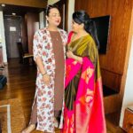 Shweta Menon Instagram - Today morning Inauguration time from Calicut..Make up for my sweet sister @shwetha_menon Stylist : @tharunya_vk Outfit : @vybhadesignerstudio Jewellery: @kaya_online_ Makeup artist @avinash_s_chetia @sonybaby156 Actress @shwetha_menon 💕💕💕💕💕💕💕💕💕💕 Calicut City, Kerala;