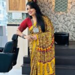 Shweta Menon Instagram - The dazzling @shwetha_menon in timeless elegance with this stunning Yellow Base Modal Silk with red leaf Saree Free shipping in India for orders above 1999/-* DM us for more details or WhatsApp to +91 6282187583 Yellow Base Modal Silk Visit https://byhand.in/ Fabric - Modal Pattern - Printed Worldwide shipping available*** DM for prices and enquires #ByHandFashion #ajrakhStyle #yellowsaree #ajrakhsaree #HandcraftedFashion #saree #TraditionalVibes #EthnicChic #ArtisanalCraftsmanship #SanganeriPrints #HandmadeBeauty #FashionInspiration #ModernTraditional #BohoVibes #FashionStatements #IndianFashion #CulturalElegance #UniqueStyle #HandloomLove #Fashionista #contemporaryindianfashion