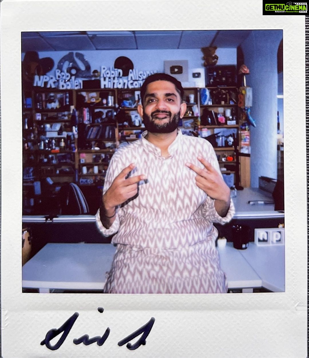 Sid Sriram Instagram - @SidSriram came through to perform at the #TinyDesk as a part of our AAPI celebration! Tomorrow 5 am ET on @nprmusic's YouTube ✨