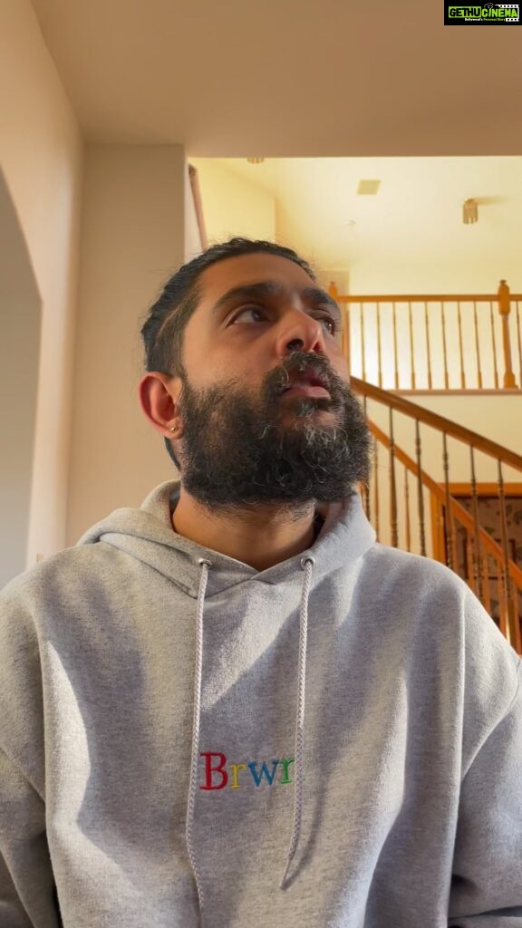 Sid Sriram Instagram - The sunlight fell into the house beautifully today There are no boxes My mom’s probably going to ask me trim my beard down after watching this video This hoodie I always wear is by @not__sari Do the Dance out now (link in bio) All love