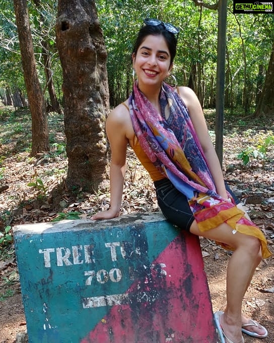 Siddhi Mahajankatti Instagram - • Excited Dia at the tree top • PS : Re-Living each and every Aanandam moment and Every time my heart skips a beat. Cotigao Wildlife Sanctuary