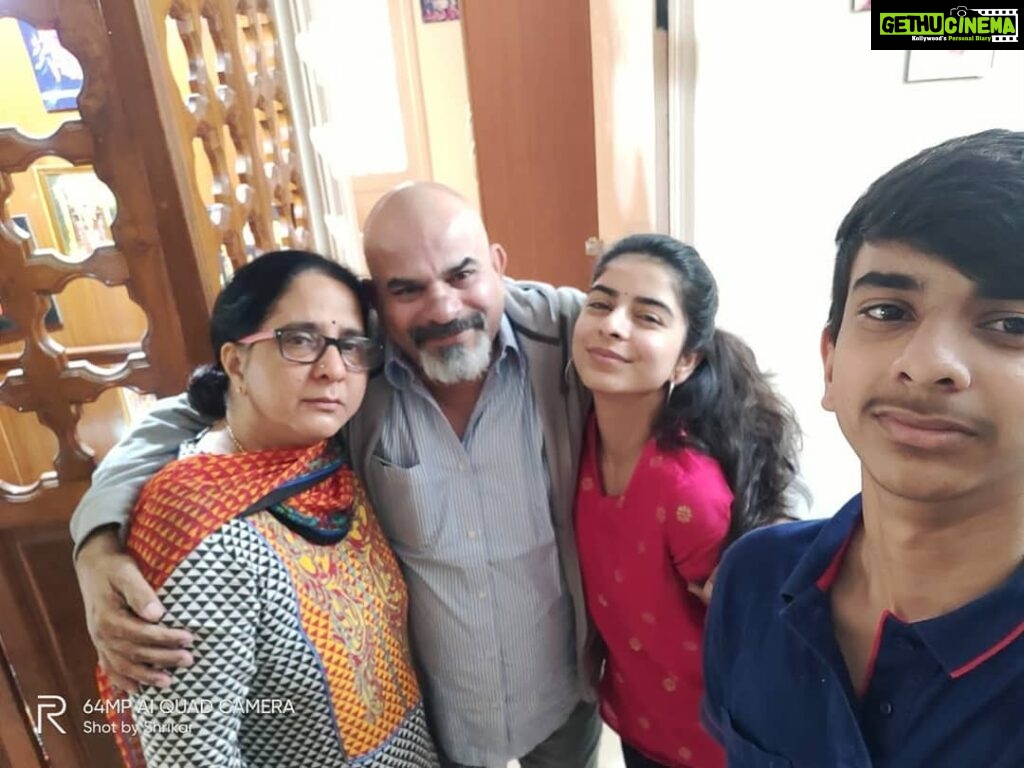 Siddhi Mahajankatti Instagram - • Goodbyes are painful! For the first time all of us went to drop appa at the airport and it was tough to hold our tears back • PS: Appa we love you ❤️ Bangalore, India