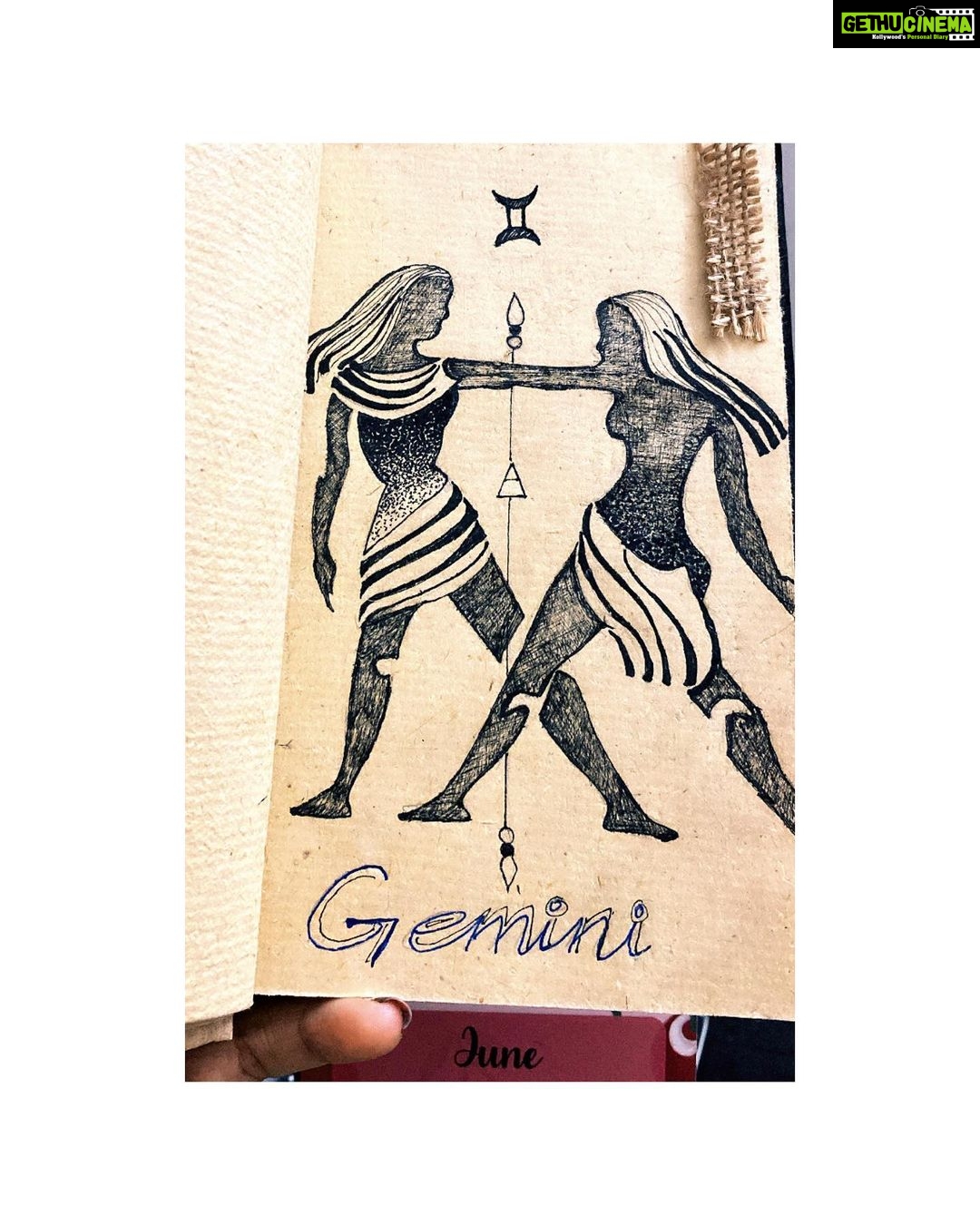 Sija Rose Instagram - Being a proud Gemini. The Gemini stars are always up to something new and exciting. One of the most versatile and vibrant ones. . Happy month guys!! . #gemini #sunsign #june11th #vibrant #recycledpaper #scribbles #π