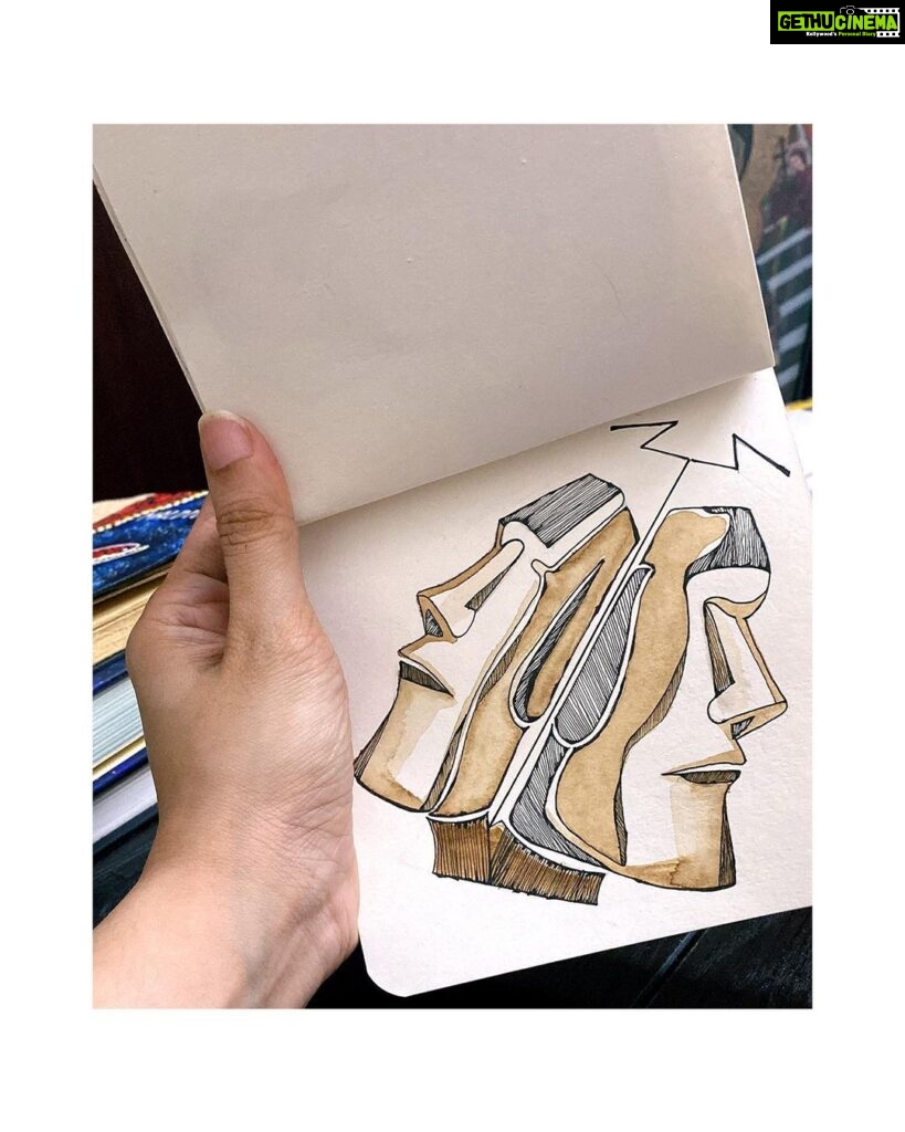 Sija Rose Instagram - Moai , the giant stone figures on the Easter Island is One of the greatest mysteries of human civilisation. This island inhabited one of the most remote and intriguing communities in the world. . #coffeeart #sketchbook #browntint #easterisland