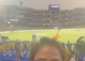 Simran Instagram - Wishing you all the strength, and determination to win today's match! Go #CSK 💛