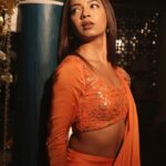 Simran Budharup Instagram - Ironically, It’s Looks Like I Can Handle My Pallu Better Than My Problems🤪🙈🧡 #love #fun #love #traditional #saree #beautiful #hair #makeup #lovemyself #aselflove #selfappreciation #cutest #follow #pandyastore #starplus #actor