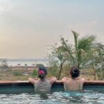 Simran Budharup Instagram - I like me better when I’m with you 🤍💛 📍 @redstonevillas #vineyardsbyredstonevilla • • • • #wanderlust #bff #travelgram #bestfriends #travelblogger #nashik #bestie Nashik