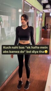 Simran Sharma Instagram - @ your trainer😂😂 #trendingreels #feelitreelit #gym #fitness #comedy #loveonreels #loveitreelit