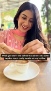 Simran Sharma Instagram - Wait for my face in the end😂😂😂

#coffee #trendingreels #feelitreelit #loveonreels #loveitreelit