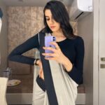 Simran Sharma Instagram – #Staffroom mirror selfie dump. 
 
Thank you @shwetaputhhran and team for the looks you put together for #Pranali and the rest of us teachers of Staffroom. I am personally a fan of Pranali’s comfy, chic style. You’re too good❤️

Thank you @vilashchaurasiya_ @ganeshpoojari19 @ravimakeupartist82 @darshana.hairstyles 
For the lovely hair and makeup💄💇🏻‍♀️

Fun fact: one of those pictures is not a mirror selfie😛🙈

#simransharma