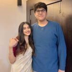 Simran Sharma Instagram - Sibling appreciation post for ‘Siblings Day’🤓 To the cutest, most annoying person in my life😛🫶🏼 Love you @adityasharma028 ❤️ #coolkid 3rd picture is my fav😂