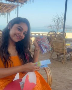 Smruthi Venkat Instagram - That’s how I spent my birthday weekend in Goa planning this year ✨
Thank you @factornotes for sending over this planner! 
Focusing on myself and my goals this year ✨ hoping for the best 😻
And totally loved my peaceful stay @goasouth 💗