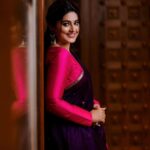 Sneha Instagram - Saree never goes out of style! Blouse n saree designed @geetuhautecouture Saree @thenmozhidesigns Hair @vijiknr Pics@ashokarsh #sareelove #mystyle #purplesaree #sneha #geetuhautecouture #beyourself