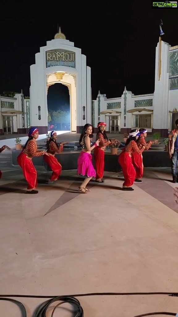 Sneha Ullal Instagram - BTS of my telugu folk song.Coming soon. RamojifilmCity-Hyderabad