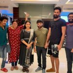 Snehan Instagram - Sweet people 🥰 #Movietime🎬 #sathyam cinema @kavingarsnekan @niroopnandakumar @shariqqqq777