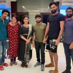 Snehan Instagram - Sweet people 🥰 #Movietime🎬 #sathyam cinema @kavingarsnekan @niroopnandakumar @shariqqqq777