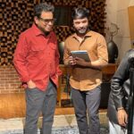 Snehan Instagram - Last night recording time 🎹🎼🤞🏻amazing human being @arrahman sir 🥰 we love you lot and thanks a lot #directorkrishna sir 💐
