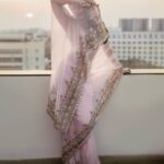 Sobhita Dhulipala Instagram - ♥️ to @manishmalhotra05 for custom making the prettiest pink saree I got to wear last night in Chennai for PS2 trailer and audio launch! Styling by @ekalakhani @team___e Hmu @shraddhamishra8 Photographs by the lovely @thestoryteller_india