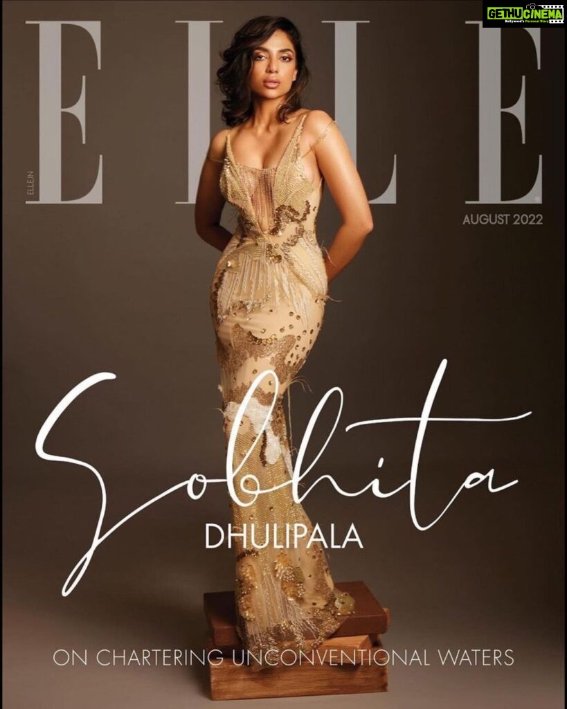 Sobhita Dhulipala Instagram - What a pleasure to be on the cover of @elleindia once again and what a privilege to be interviewed by and written about by the extraordinary @karunaezara! . . Content director & editor: @kamna.malik Photographer : @taras84 Jr. Fashion Editor: @shaeroy Hair: @jrmellocastro Make-up: @eshwarlog Production: @cutlooseproductions Wearing - @manishmalhotraworld @rahulmishra_7 @shivanandnarresh @itrhofficial